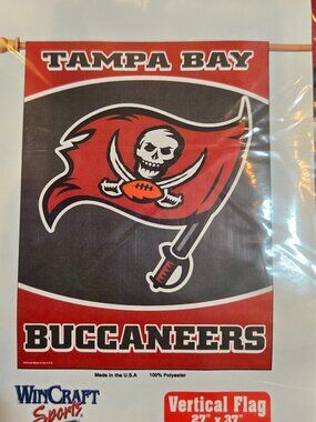 Wincraft NFL Tampa Bay Buccaneers  Vertical Flag Banner Indoor Outdoor 27" x 37"